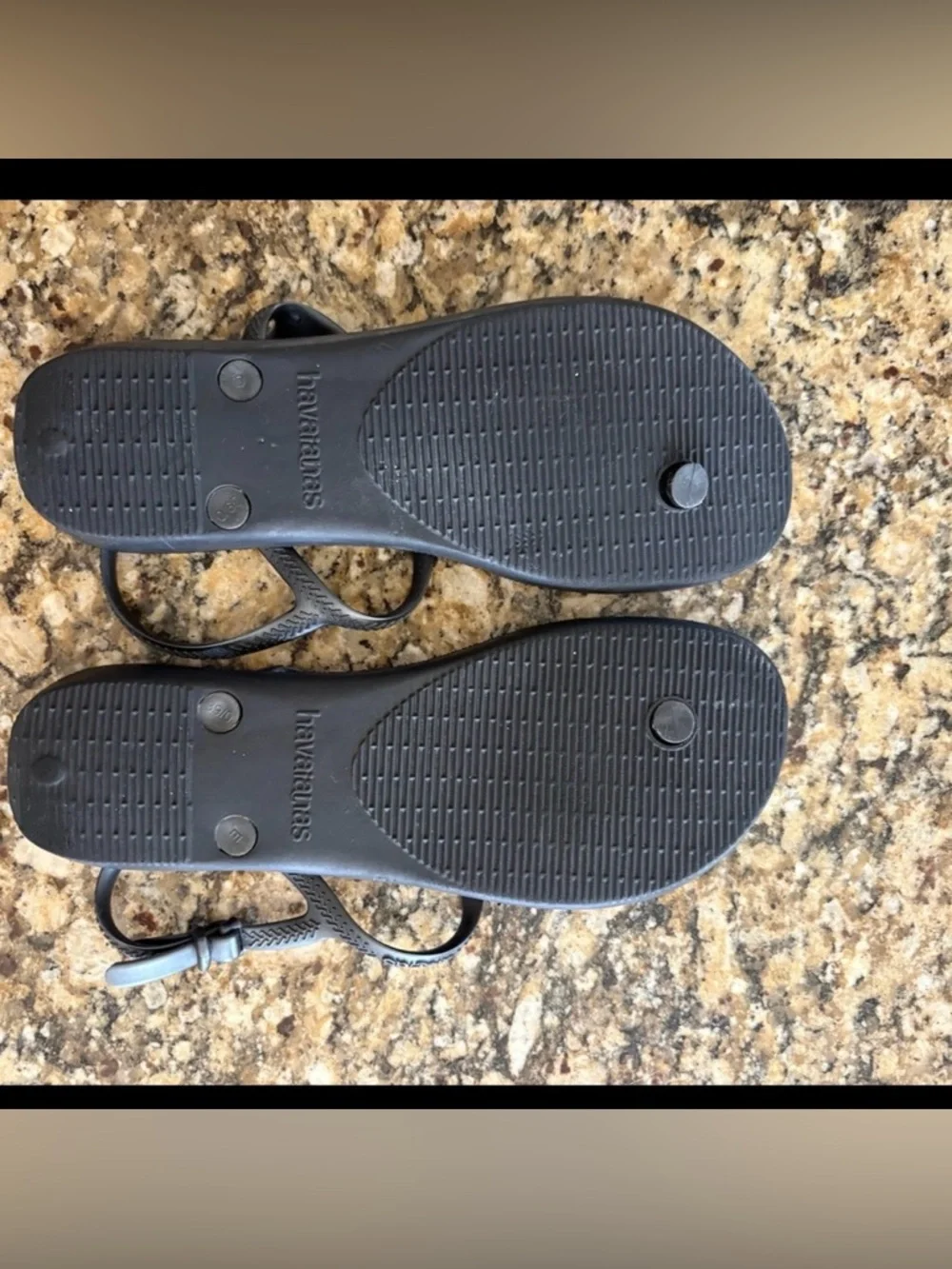 Havaianas Slim Strap Flip Flops in Black - Picture 3 of 3